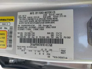 2015 Ford Fusion SE with VIN 3FA6P0H70FR141768, listed as a IAAI auction lot 42085851 with 134,844 mi miles. Bid and sale history available at carsss.com. Image 9.