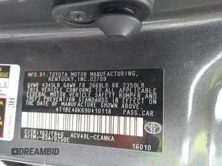 2009 Toyota Camry with VIN 4T1BE46K69U410118, listed as a IAAI auction lot 41759826 with 107,291 mi miles and . Bid and sale history available at carsss.com. Image 9.