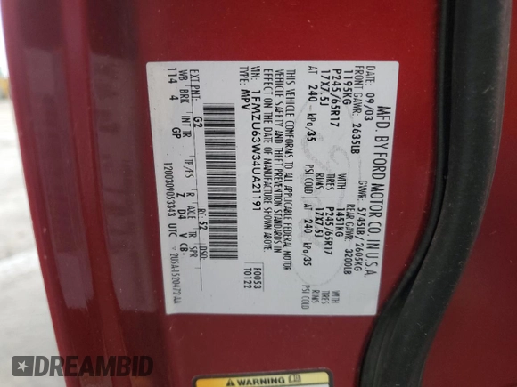2004 Ford Explorer XLT with VIN 1FMZU63W34UA21191, listed as a Copart auction lot 78680404 with 202,134 mi miles and Clean title. Bid and sale history available at DreamBid. Image 13.
