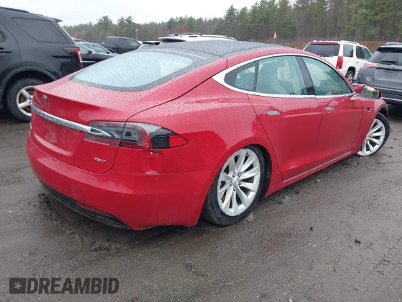 2016 Tesla Model S 90D with VIN 5YJSA1E28GF150889, listed as a IAAI auction lot 41958931 with 24,090 mi miles and . Bid and sale history available at DreamBid. Image 4.