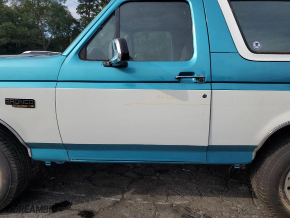 1995 Ford Bronco Custom with VIN 1FMEU15H6SLA81758, listed as a Copart auction lot 74821064 with 0 mi miles and Salvage Title. Bid and sale history available at carsss.com. Image 12.