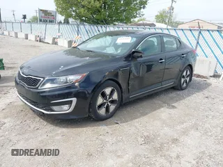 2012 Kia Optima Hybrid with VIN KNAGM4AD5C5017635, listed as a IAAI auction lot 42214181 with 159,599 mi miles. Bid and sale history available at carsss.com. Image 2.