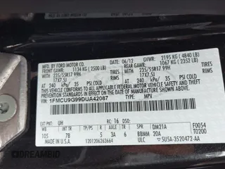 2013 Ford Escape SE with VIN 1FMCU9G99DUA42087, listed as a IAAI auction lot 41930813 with 161,366 mi miles. Bid and sale history available at carsss.com. Image 9.