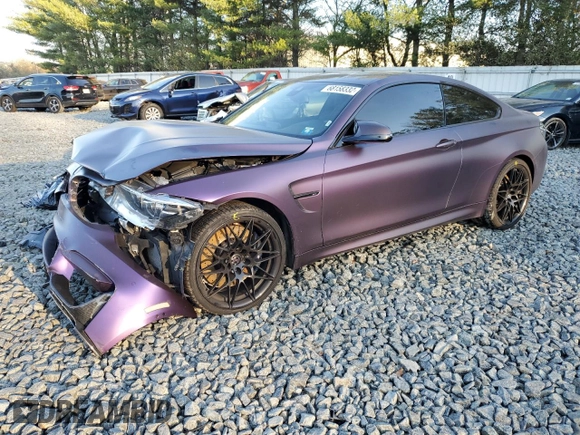 2020 BMW M4 with VIN WBS4Y9C01LFH98757, listed as a Copart auction lot 68158332 with 25,965 mi miles. Bid and sale history available at carsss.com. Image 1.