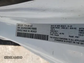 2021 Ram 1500 Tradesman с VIN 3C6JR6DG9MG706865, выставлен на аукционе Copart как лот 52831195 с пробегом 74 135 миль миль и Списание • Salvage title. История ставок и продаж доступна на DreamBid. Изображение 12.
