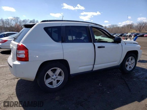 2007 Jeep Compass Sport with VIN 1J8FF47W67D356071, listed as a Copart auction lot 50372755 with 127,033 mi miles and Salvage Title. Bid and sale history available at carsss.com. Image 3.