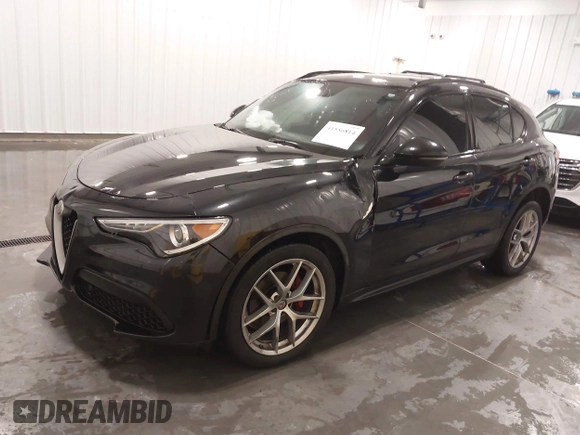 2019 Alfa Romeo Stelvio Ti with VIN ZASPAKBN3K7C71569, listed as a IAAI auction lot 41556814 with 87,279 mi miles and . Bid and sale history available at DreamBid. Image 22.