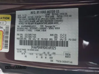 2013 Ford Fusion SE with VIN 3FA6P0HR9DR169325, listed as a IAAI auction lot 42165683 with 71,194 mi miles and . Bid and sale history available at DreamBid. Image 9.