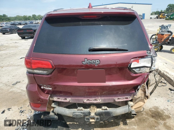2018 Jeep Grand Cherokee High Altitude z VIN 1C4RJFCG4JC212030, wystawiony jako Copart lot #57978055 z przebiegiem Nie podano mil oraz Szkoda całkowita • Salvage title. Historia ofert i sprzedaży dostępna na DreamBid. Obrazek 6.