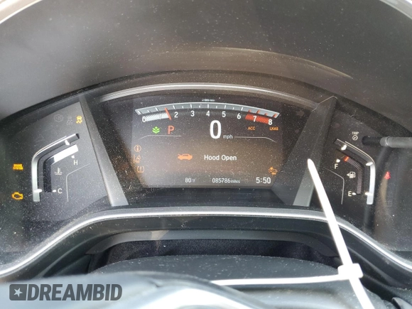 2020 Honda CR-V EX-L with VIN 5J6RW2H87LL047678, listed as a Copart auction lot 58565475 with 85,786 mi miles and Salvage title. Bid and sale history available at DreamBid. Image 9.