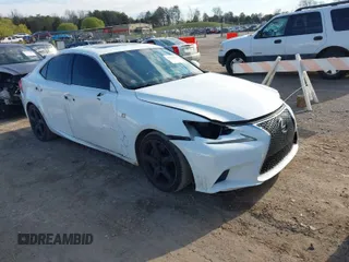 2014 Lexus IS 350 with VIN JTHBE1D20E5011780, listed as a IAAI auction lot 41836907 with 137,913 mi miles. Bid and sale history available at carsss.com. Image 1.