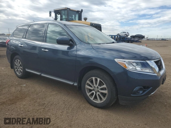 2014 Nissan Pathfinder S z VIN 5N1AR2MM1EC735798, wystawiony jako Copart lot #57267215 z przebiegiem 124 115 mil mil oraz Szkoda całkowita • Salvage title. Historia ofert i sprzedaży dostępna na DreamBid. Obrazek 4.