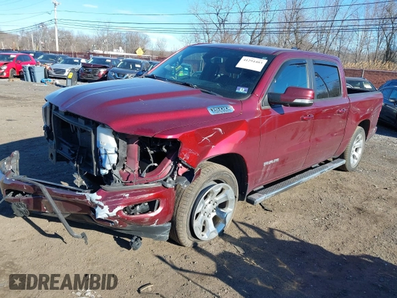 2019 Ram 1500 Big Horn/Lone Star with VIN 1C6SRFFT2KN647936, listed as a IAAI auction lot 41294403 with 123,834 mi miles. Bid and sale history available at carsss.com. Image 2.