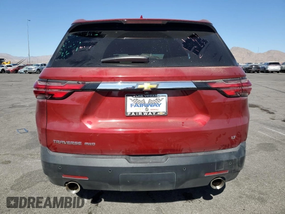 2022 Chevrolet Traverse LT Cloth with VIN 1GNEVGKW6NJ107130, listed as a Copart auction lot 43944025 with 59,900 mi miles and Salvage title. Bid and sale history available at DreamBid. Image 6.