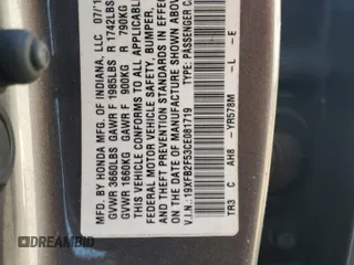 2012 Honda Civic LX with VIN 19XFB2F53CE081719, listed as a Copart auction lot 50922075 with Not Provided miles and Salvage Title. Bid and sale history available at DreamBid. Image 12.