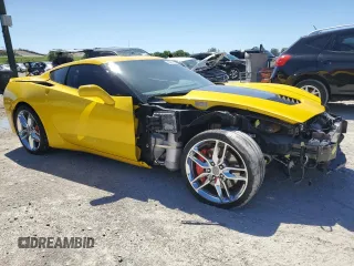 2015 Chevrolet Corvette Z51 3LT with VIN 1G1YM2D7XF5108382, listed as a Copart auction lot 49408375 with 20,266 mi miles and Salvage title. Bid and sale history available at DreamBid. Image 4.