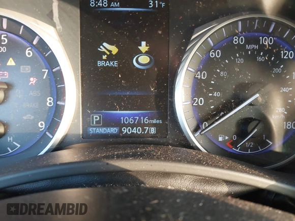 2017 Infiniti Q50 3.0t Premium with VIN JN1EV7AR1HM840809, listed as a IAAI auction lot 40866899 with 106,716 mi miles. Bid and sale history available at carsss.com. Image 7.