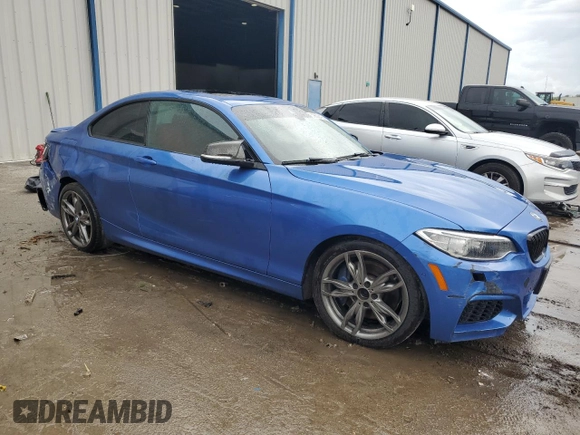 2015 BMW 2 Series M235i with VIN WBA1J7C51FV358993, listed as a Copart auction lot 59622473 with 45,630 mi miles. Bid and sale history available at carsss.com. Image 4.