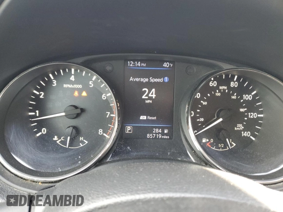 2019 Nissan Rogue SV with VIN KNMAT2MT9KP525354, listed as a Copart auction lot 44823025 with 85,719 mi miles and Salvage Title. Bid and sale history available at carsss.com. Image 9.