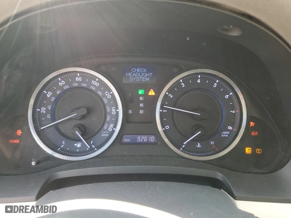 2013 Lexus IS 250 with VIN JTHCF5C20D5063323, listed as a Copart auction lot 50349985 with 92,610 mi miles and Salvage Title. Bid and sale history available at carsss.com. Image 9.