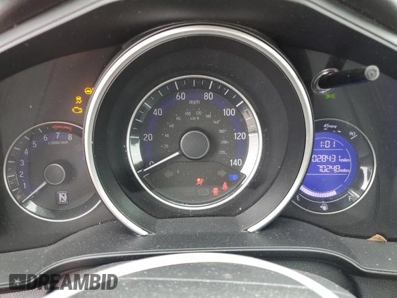 2020 Honda Fit LX with VIN 3HGGK5H48LM727872, listed as a Copart auction lot 58243835 with 28,431 mi miles and Salvage title. Bid and sale history available at DreamBid. Image 9.