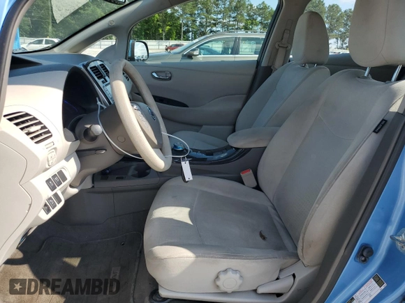 2011 Nissan LEAF SL-e with VIN JN1AZ0CP0BT003522, listed as a Copart auction lot 54838115 with 58,080 mi miles and Clean Title. Bid and sale history available at carsss.com. Image 7.