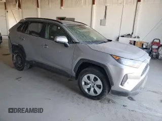 2019 Toyota RAV4 LE with VIN JTMG1RFV2KJ021318, listed as a Copart auction lot 46107385 with 57,863 mi miles and Salvage title. Bid and sale history available at DreamBid. Image 4.