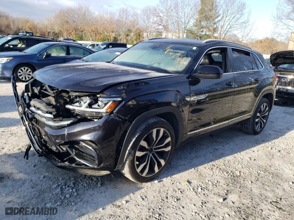 2020 Volkswagen Atlas Cross Sport 3.6L V6 SEL Premium R-Line with VIN 1V2TE2CA5LC217625, listed as a Copart auction lot 82739734 with 64,346 mi miles and Salvage Title. Bid and sale history available at carsss.com. Image 1.