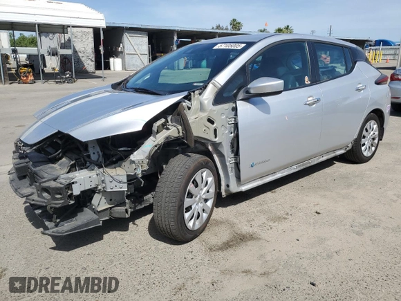 2019 Nissan LEAF SV with VIN 1N4AZ1CP4KC301595, listed as a Copart auction lot 57105005 with 70,589 mi miles and Salvage title. Bid and sale history available at DreamBid. Image 1.