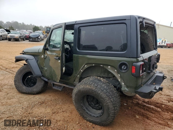 2021 Jeep Wrangler Sport with VIN 1C4GJXAG4MW748477, listed as a Copart auction lot 80044704 with 35,522 mi miles and Salvage Title. Bid and sale history available at DreamBid. Image 2.