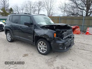 2021 Jeep Renegade Latitude with VIN ZACNJDB16MPN32088, listed as a IAAI auction lot 41503737 with 76,776 mi miles. Bid and sale history available at carsss.com. Image 1.