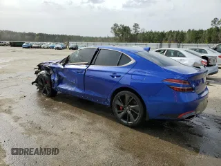2022 Genesis G70 3.3T z VIN KMTG54TE1NU094180, wystawiony jako Copart lot #49625225 z przebiegiem 35 088 mil mil oraz Szkody całkowita. Historia ofert i sprzedaży dostępna na DreamBid. Obrazek 2.