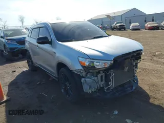 2019 Mitsubishi Outlander Sport ES 2.0 with VIN JA4AP3AUXKU015629, listed as a IAAI auction lot 41805253 with 102,754 mi miles. Bid and sale history available at carsss.com. Image 1.