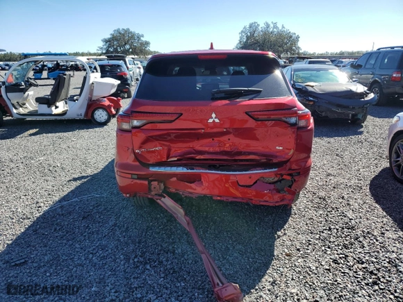 2024 Mitsubishi Outlander SE with VIN JA4J3VA89RZ085419, listed as a Copart auction lot 42554575 with 248 mi miles and Salvage Title. Bid and sale history available at carsss.com. Image 6.