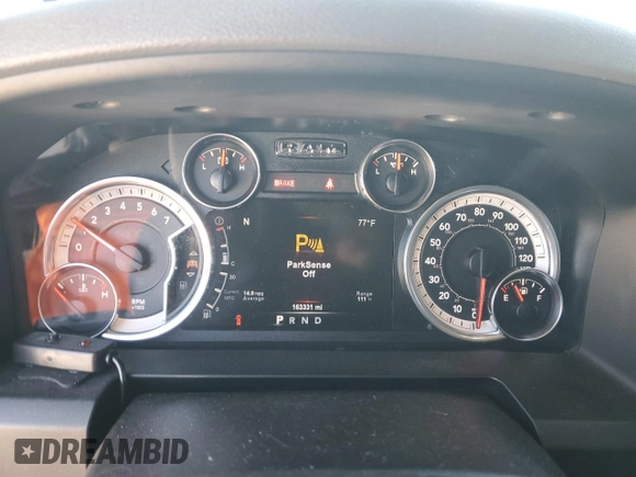 2015 Ram 1500 Outdoorsman z VIN 1C6RR6LT2FS582760, wystawiony jako Copart lot #81232474 z przebiegiem 163 331 mil mil oraz Szkoda całkowita • Salvage title. Historia ofert i sprzedaży dostępna na DreamBid. Obrazek 9.