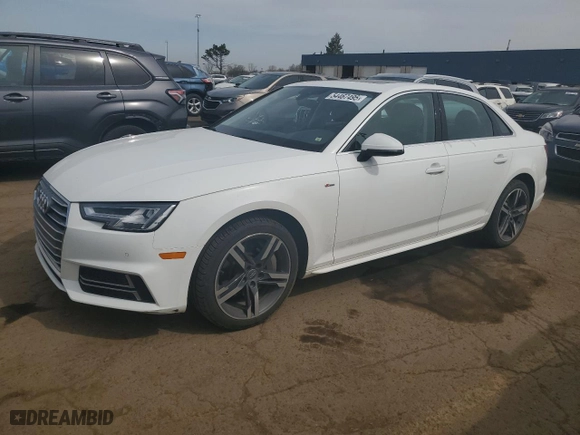 2017 Audi A4 Premium Plus with VIN WAUENAF44HN010890, listed as a Copart auction lot 54467495 with 70,472 mi miles and Clean Title. Bid and sale history available at carsss.com. Image 1.