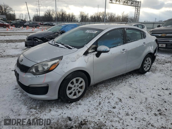 2017 Kia Rio LX with VIN KNADM4A35H6035189, listed as a Copart auction lot 87454364 with 60,706 mi miles and Salvage Title. Bid and sale history available at carsss.com. Image 1.