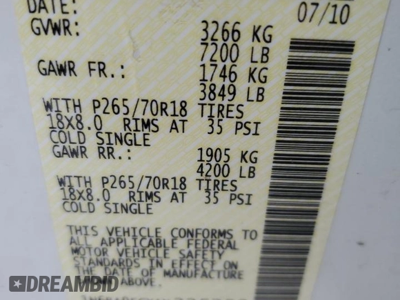 2010 Nissan Titan LE with VIN 1N6BA0ECXAN325250, listed as a Copart auction lot 44730165 with 193,844 mi miles and Salvage Title. Bid and sale history available at carsss.com. Image 12.