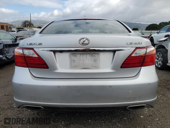 2010 Lexus LS 460 with VIN JTHBL5EF8A5092651, listed as a Copart auction lot 45054185 with 174,439 mi miles and Salvage Title. Bid and sale history available at DreamBid. Image 6.
