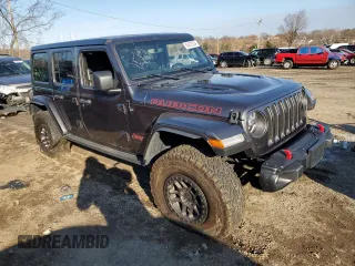 2021 Jeep Wrangler Unlimited Rubicon with VIN 1C4JJXFG8MW869995, listed as a Copart auction lot 83472254 with 48,302 mi miles and Salvage Title. Bid and sale history available at carsss.com. Image 4.