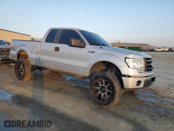 2009 Ford F-150 STX with VIN 1FTRX12879KB52256, listed as a Copart auction lot 44255075 with 211,613 mi miles and Salvage Title. Bid and sale history available at carsss.com. Image 4.