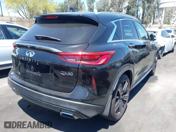 2021 Infiniti QX50 Luxe with VIN 3PCAJ5BA7MF111494, listed as a IAAI auction lot 42517313 with 45,867 mi miles and . Bid and sale history available at DreamBid. Image 4.