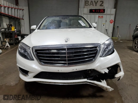 2015 Mercedes-Benz S 550 with VIN WDDUG8FB0FA077724, listed as a Copart auction lot 83636774 with 55,436 mi miles and Salvage Title. Bid and sale history available at carsss.com. Image 5.