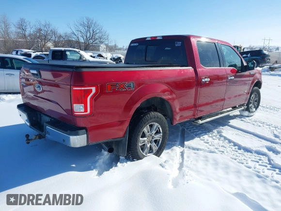 2016 Ford F-150 XLT with VIN 1FTFW1EG1GKD16719, listed as a IAAI auction lot 41494417 with 124,063 mi miles. Bid and sale history available at carsss.com. Image 4.