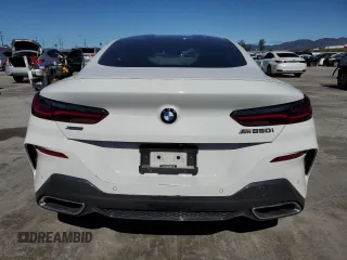 2019 BMW 8 Series M850i xDrive with VIN WBABC4C56KBJ35745, listed as a Copart auction lot 47300595 with 25,996 mi miles and Salvage Title. Bid and sale history available at carsss.com. Image 6.