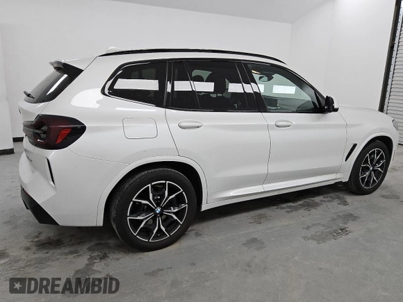 2024 BMW X3 sDrive30i with VIN 5UX43DP08R9W57559, listed as a Copart auction lot 52648995 with 23,026 mi miles and Clean Title. Bid and sale history available at DreamBid. Image 3.