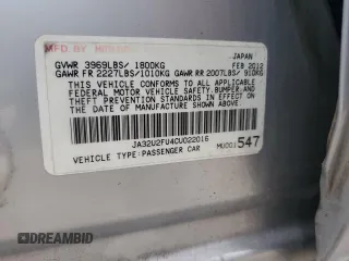 2012 Mitsubishi Lancer ES with VIN JA32U2FU4CU022016, listed as a Copart auction lot 81498494 with 138,290 mi miles and Salvage Title. Bid and sale history available at DreamBid. Image 12.