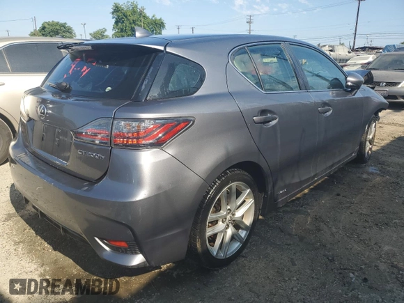 2017 Lexus CT 200h with VIN JTHKD5BH5H2289985, listed as a Copart auction lot 64888015 with 91,247 mi miles and Salvage title. Bid and sale history available at DreamBid. Image 3.