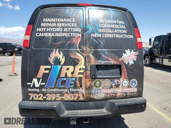 2013 Chevrolet Express Cargo z VIN 1GCZGTCA9D1165263, wystawiony jako Copart lot #51661055 z przebiegiem 172 369 mil mil oraz Szkoda całkowita • Salvage title. Historia ofert i sprzedaży dostępna na DreamBid. Obrazek 6.