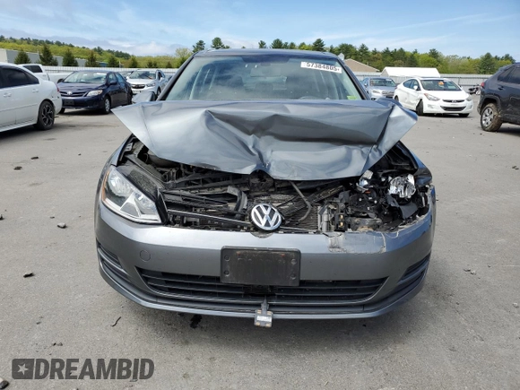 2017 Volkswagen Golf S с VIN 3VW217AU1HM015595, выставлен на аукционе Copart как лот 57384805 с пробегом 49 257 миль миль и Списание • Salvage title. История ставок и продаж доступна на DreamBid. Изображение 5.
